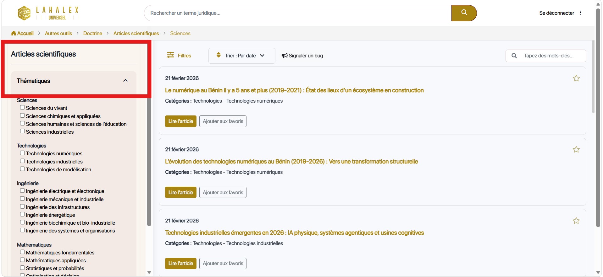 Comment consulter un article ?