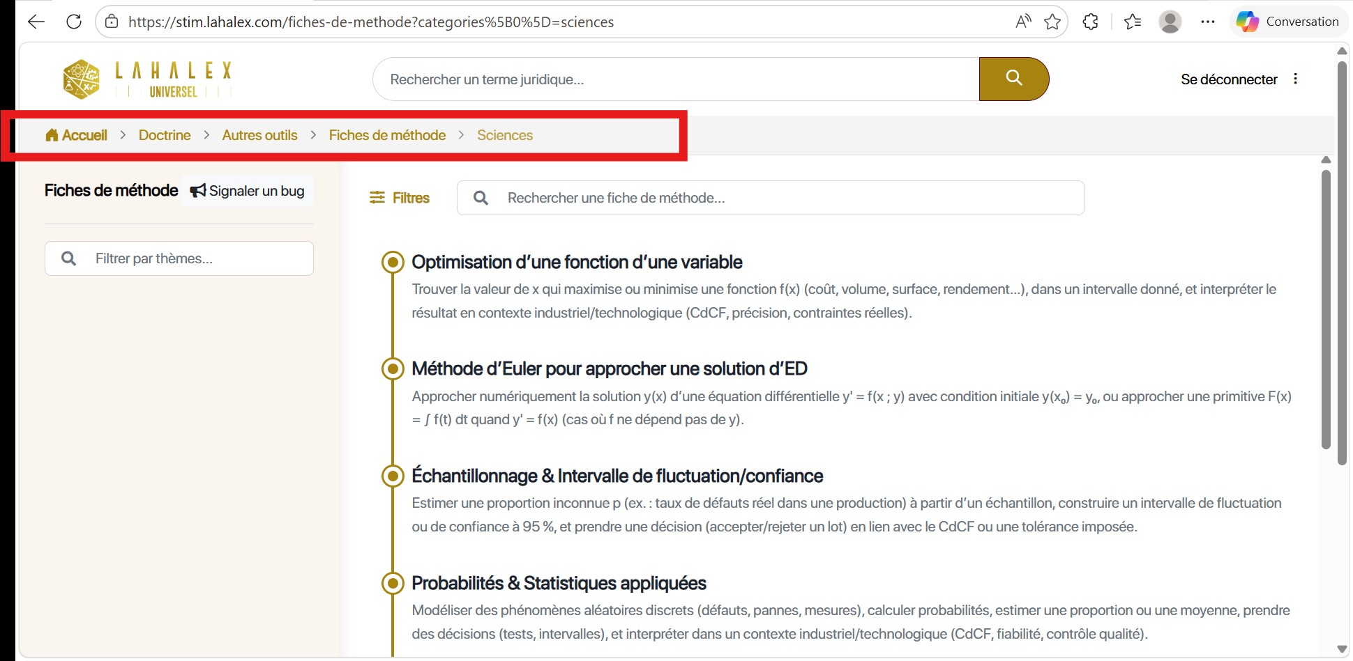 Qu’est-ce qu’une fiche méthodologique et comment y accéder ?