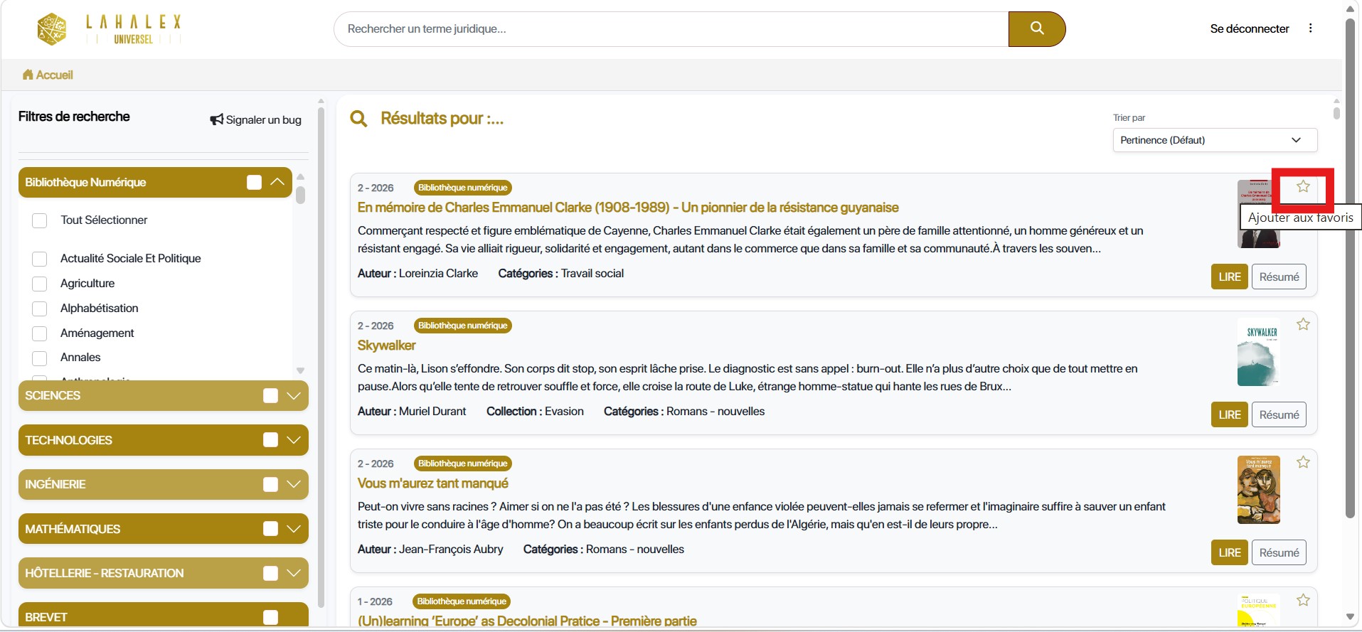 Comment retrouver des documents dans ses favoris et les organiser en dossiers ?