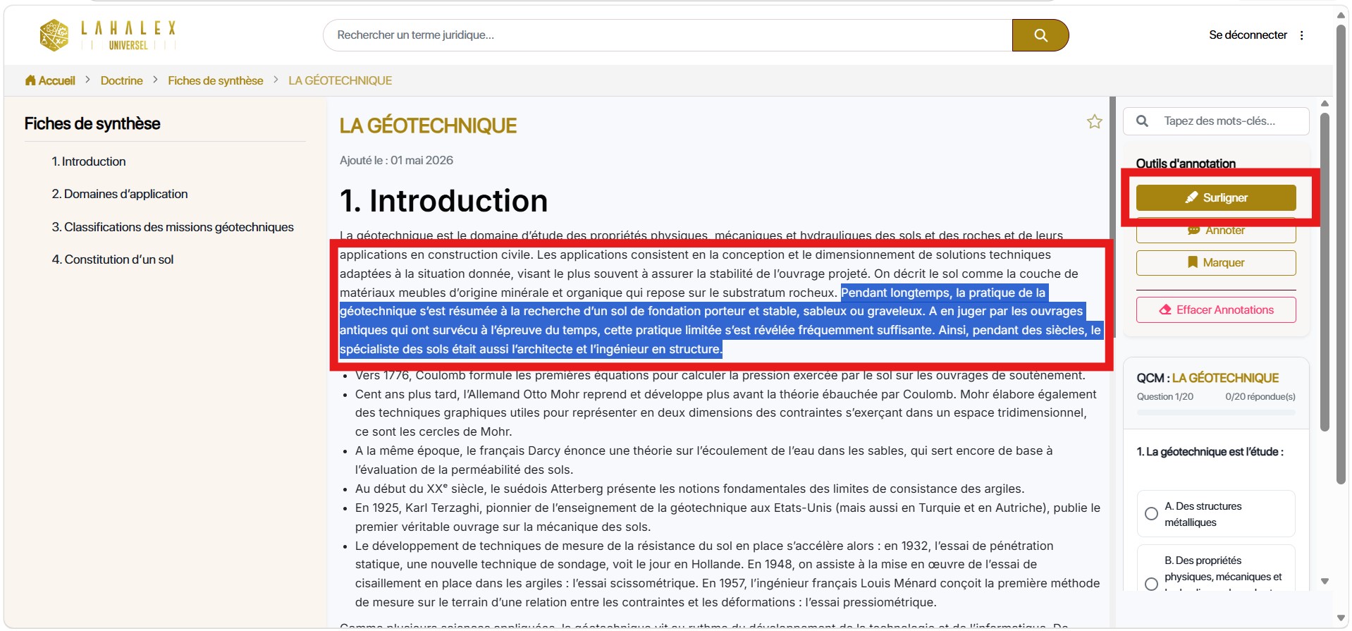 Comment surligner un document ?